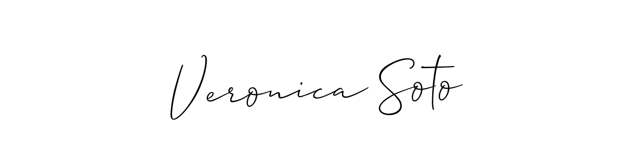 Similarly Allison_Script is the best handwritten signature design. Signature creator online .You can use it as an online autograph creator for name Veronica Soto. Veronica Soto signature style 2 images and pictures png