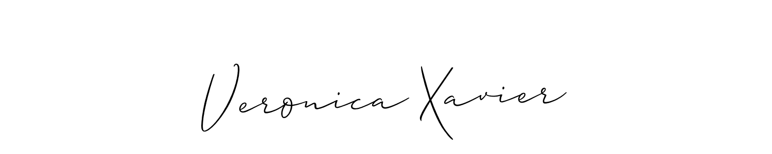 You should practise on your own different ways (Allison_Script) to write your name (Veronica Xavier) in signature. don't let someone else do it for you. Veronica Xavier signature style 2 images and pictures png