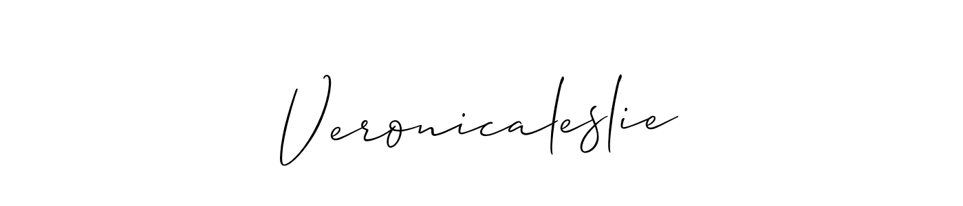 How to make Veronicaleslie signature? Allison_Script is a professional autograph style. Create handwritten signature for Veronicaleslie name. Veronicaleslie signature style 2 images and pictures png