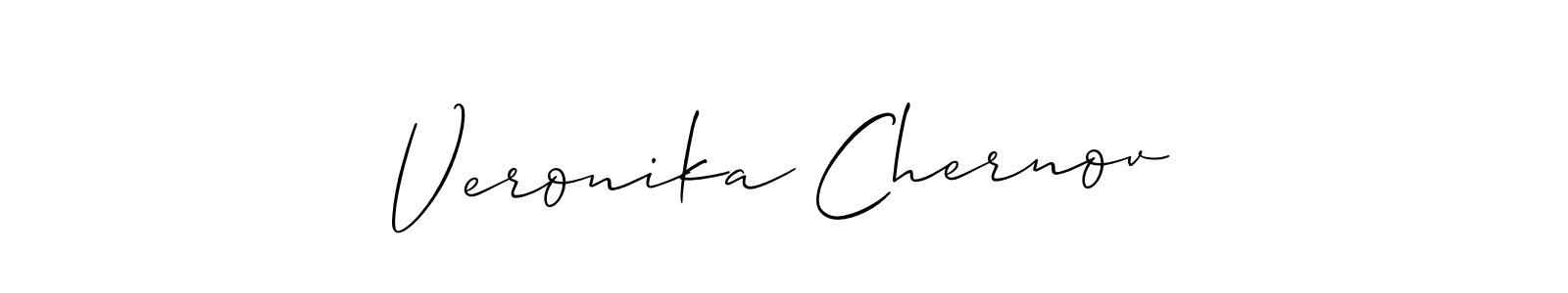 The best way (Allison_Script) to make a short signature is to pick only two or three words in your name. The name Veronika Chernov include a total of six letters. For converting this name. Veronika Chernov signature style 2 images and pictures png