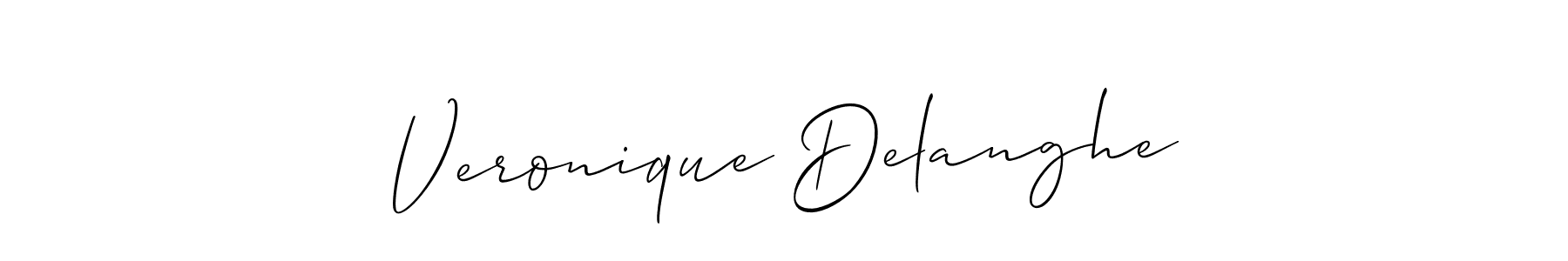 You should practise on your own different ways (Allison_Script) to write your name (Veronique Delanghe) in signature. don't let someone else do it for you. Veronique Delanghe signature style 2 images and pictures png