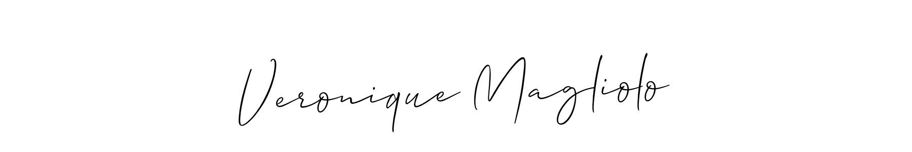 Also we have Veronique Magliolo name is the best signature style. Create professional handwritten signature collection using Allison_Script autograph style. Veronique Magliolo signature style 2 images and pictures png