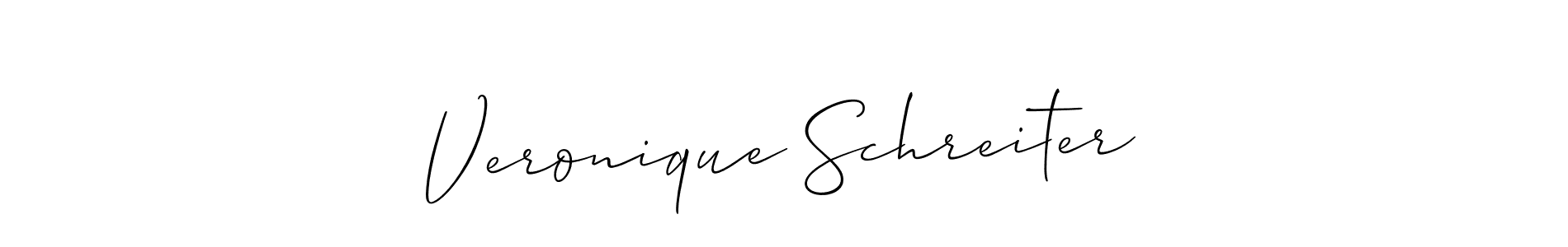 The best way (Allison_Script) to make a short signature is to pick only two or three words in your name. The name Veronique Schreiter include a total of six letters. For converting this name. Veronique Schreiter signature style 2 images and pictures png