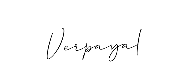 if you are searching for the best signature style for your name Verpayal. so please give up your signature search. here we have designed multiple signature styles  using Allison_Script. Verpayal signature style 2 images and pictures png