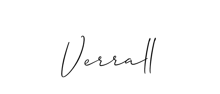 Verrall stylish signature style. Best Handwritten Sign (Allison_Script) for my name. Handwritten Signature Collection Ideas for my name Verrall. Verrall signature style 2 images and pictures png