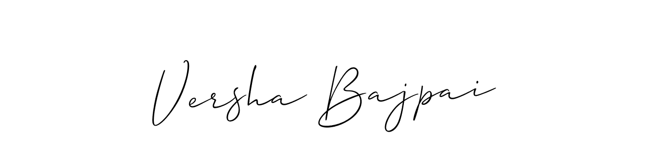 You can use this online signature creator to create a handwritten signature for the name Versha Bajpai. This is the best online autograph maker. Versha Bajpai signature style 2 images and pictures png