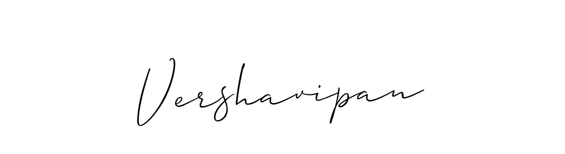 Use a signature maker to create a handwritten signature online. With this signature software, you can design (Allison_Script) your own signature for name Vershavipan. Vershavipan signature style 2 images and pictures png