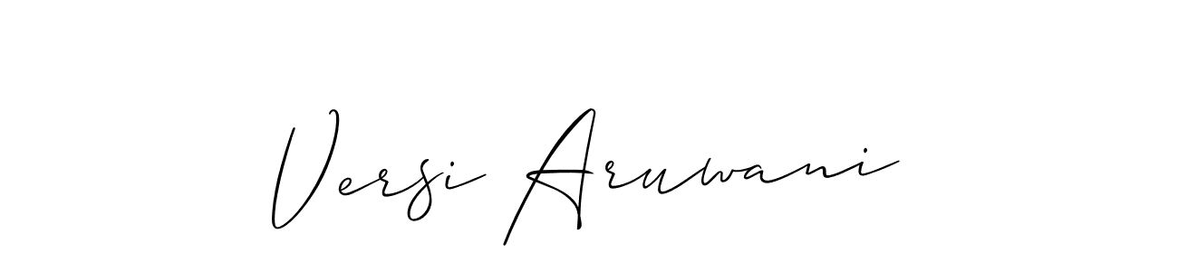 How to make Versi Aruwani signature? Allison_Script is a professional autograph style. Create handwritten signature for Versi Aruwani name. Versi Aruwani signature style 2 images and pictures png