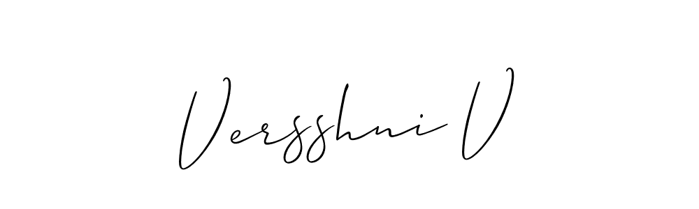 Make a beautiful signature design for name Versshni V. Use this online signature maker to create a handwritten signature for free. Versshni V signature style 2 images and pictures png