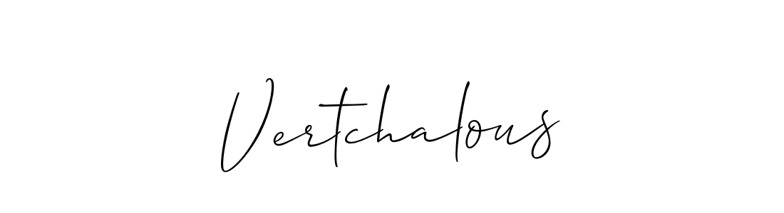 Make a short Vertchalous signature style. Manage your documents anywhere anytime using Allison_Script. Create and add eSignatures, submit forms, share and send files easily. Vertchalous signature style 2 images and pictures png