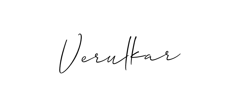 Create a beautiful signature design for name Verulkar. With this signature (Allison_Script) fonts, you can make a handwritten signature for free. Verulkar signature style 2 images and pictures png