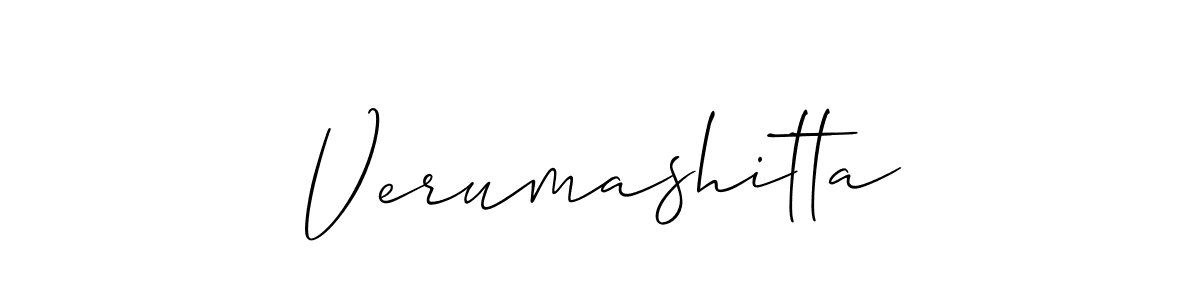 How to make Verumashitta name signature. Use Allison_Script style for creating short signs online. This is the latest handwritten sign. Verumashitta signature style 2 images and pictures png