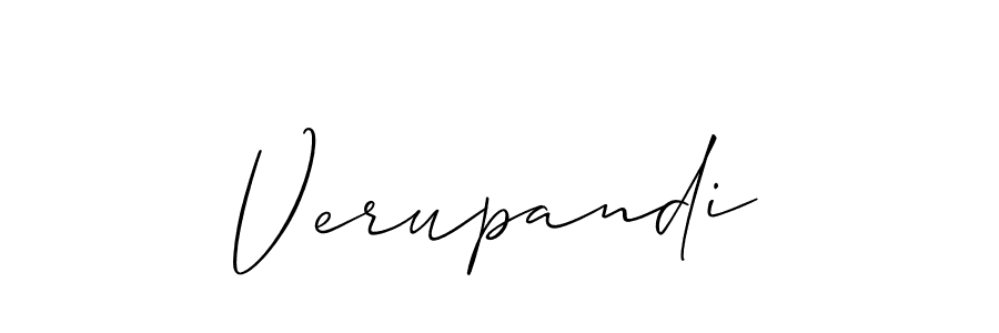 The best way (Allison_Script) to make a short signature is to pick only two or three words in your name. The name Verupandi include a total of six letters. For converting this name. Verupandi signature style 2 images and pictures png