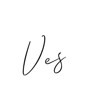 Design your own signature with our free online signature maker. With this signature software, you can create a handwritten (Allison_Script) signature for name Ves. Ves signature style 2 images and pictures png