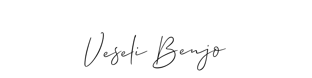 It looks lik you need a new signature style for name Veseli Benjo. Design unique handwritten (Allison_Script) signature with our free signature maker in just a few clicks. Veseli Benjo signature style 2 images and pictures png