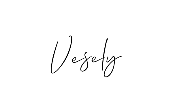 Vesely stylish signature style. Best Handwritten Sign (Allison_Script) for my name. Handwritten Signature Collection Ideas for my name Vesely. Vesely signature style 2 images and pictures png