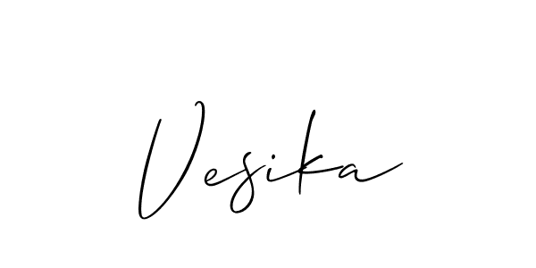 It looks lik you need a new signature style for name Vesika. Design unique handwritten (Allison_Script) signature with our free signature maker in just a few clicks. Vesika signature style 2 images and pictures png