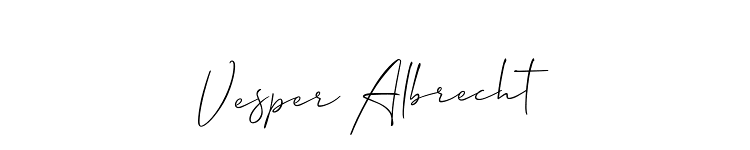 Once you've used our free online signature maker to create your best signature Allison_Script style, it's time to enjoy all of the benefits that Vesper Albrecht name signing documents. Vesper Albrecht signature style 2 images and pictures png