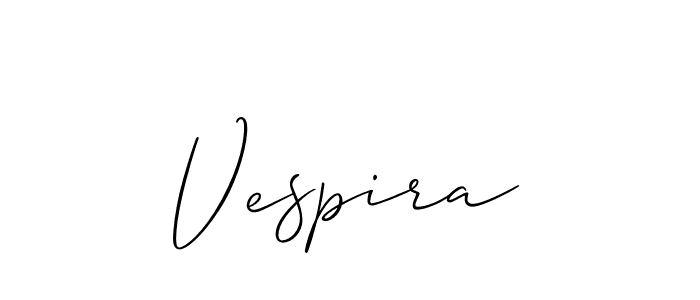 Similarly Allison_Script is the best handwritten signature design. Signature creator online .You can use it as an online autograph creator for name Vespira. Vespira signature style 2 images and pictures png