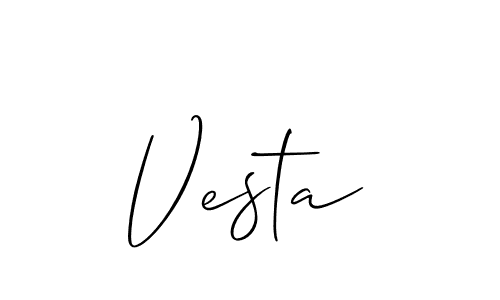 How to make Vesta name signature. Use Allison_Script style for creating short signs online. This is the latest handwritten sign. Vesta signature style 2 images and pictures png