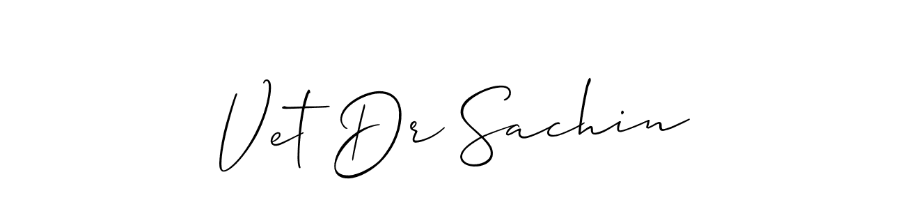 Allison_Script is a professional signature style that is perfect for those who want to add a touch of class to their signature. It is also a great choice for those who want to make their signature more unique. Get Vet Dr Sachin name to fancy signature for free. Vet Dr Sachin signature style 2 images and pictures png