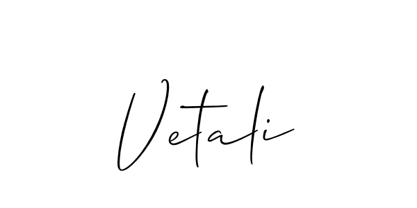 Best and Professional Signature Style for Vetali. Allison_Script Best Signature Style Collection. Vetali signature style 2 images and pictures png