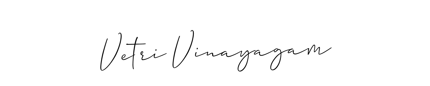How to make Vetri Vinayagam signature? Allison_Script is a professional autograph style. Create handwritten signature for Vetri Vinayagam name. Vetri Vinayagam signature style 2 images and pictures png