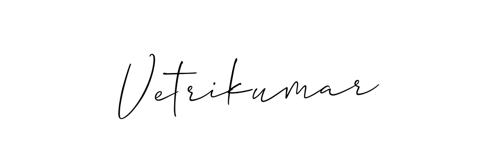 You can use this online signature creator to create a handwritten signature for the name Vetrikumar. This is the best online autograph maker. Vetrikumar signature style 2 images and pictures png