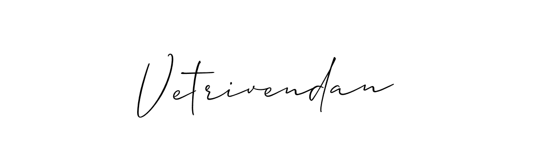 You should practise on your own different ways (Allison_Script) to write your name (Vetrivendan) in signature. don't let someone else do it for you. Vetrivendan signature style 2 images and pictures png