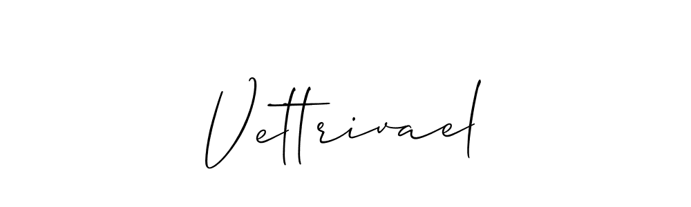 Also You can easily find your signature by using the search form. We will create Vettrivael name handwritten signature images for you free of cost using Allison_Script sign style. Vettrivael signature style 2 images and pictures png