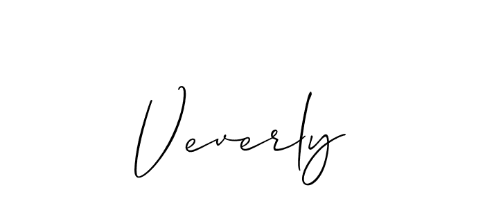 Use a signature maker to create a handwritten signature online. With this signature software, you can design (Allison_Script) your own signature for name Veverly. Veverly signature style 2 images and pictures png