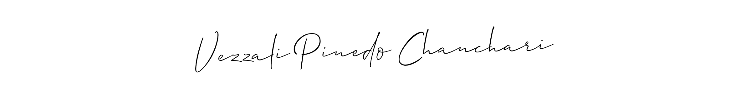 How to make Vezzali Pinedo Chanchari signature? Allison_Script is a professional autograph style. Create handwritten signature for Vezzali Pinedo Chanchari name. Vezzali Pinedo Chanchari signature style 2 images and pictures png