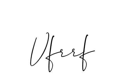 if you are searching for the best signature style for your name Vfrrf. so please give up your signature search. here we have designed multiple signature styles  using Allison_Script. Vfrrf signature style 2 images and pictures png