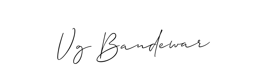 Also You can easily find your signature by using the search form. We will create Vg Bandewar name handwritten signature images for you free of cost using Allison_Script sign style. Vg Bandewar signature style 2 images and pictures png