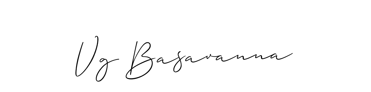 How to make Vg Basavanna signature? Allison_Script is a professional autograph style. Create handwritten signature for Vg Basavanna name. Vg Basavanna signature style 2 images and pictures png