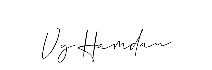 You can use this online signature creator to create a handwritten signature for the name Vg Hamdan. This is the best online autograph maker. Vg Hamdan signature style 2 images and pictures png