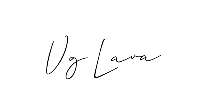 Create a beautiful signature design for name Vg Lava. With this signature (Allison_Script) fonts, you can make a handwritten signature for free. Vg Lava signature style 2 images and pictures png