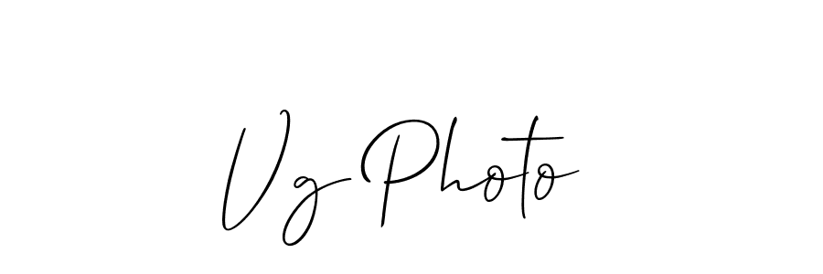 The best way (Allison_Script) to make a short signature is to pick only two or three words in your name. The name Vg Photo  include a total of six letters. For converting this name. Vg Photo  signature style 2 images and pictures png