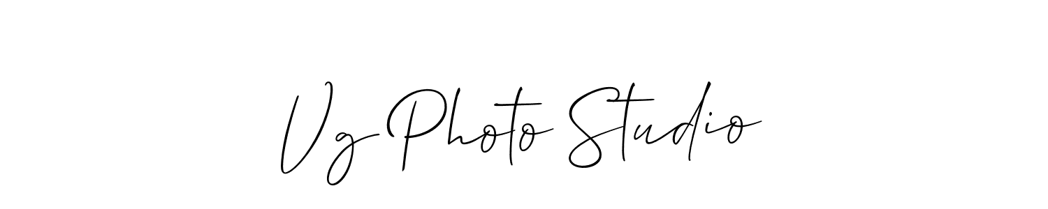 How to make Vg Photo Studio name signature. Use Allison_Script style for creating short signs online. This is the latest handwritten sign. Vg Photo Studio signature style 2 images and pictures png