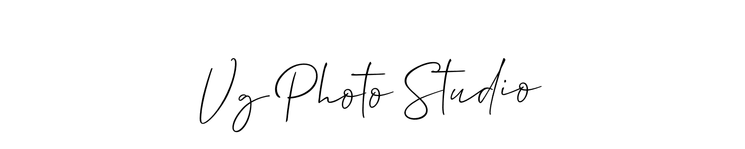 Create a beautiful signature design for name Vg Photo Studio. With this signature (Allison_Script) fonts, you can make a handwritten signature for free. Vg Photo Studio signature style 2 images and pictures png