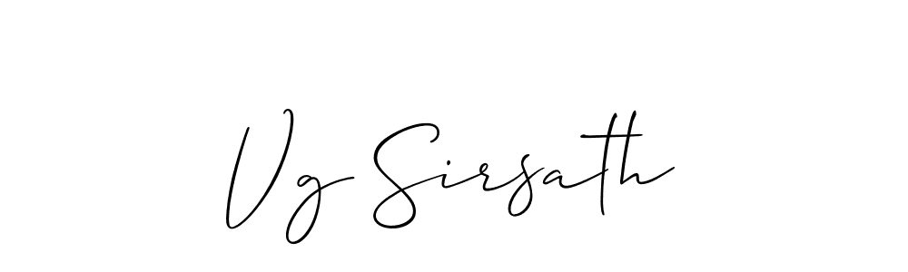 Vg Sirsath stylish signature style. Best Handwritten Sign (Allison_Script) for my name. Handwritten Signature Collection Ideas for my name Vg Sirsath. Vg Sirsath signature style 2 images and pictures png