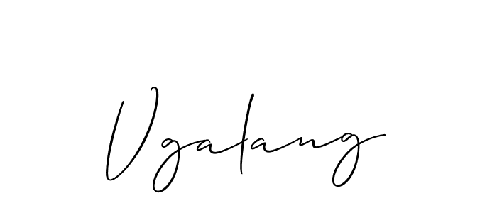 Vgalang stylish signature style. Best Handwritten Sign (Allison_Script) for my name. Handwritten Signature Collection Ideas for my name Vgalang. Vgalang signature style 2 images and pictures png