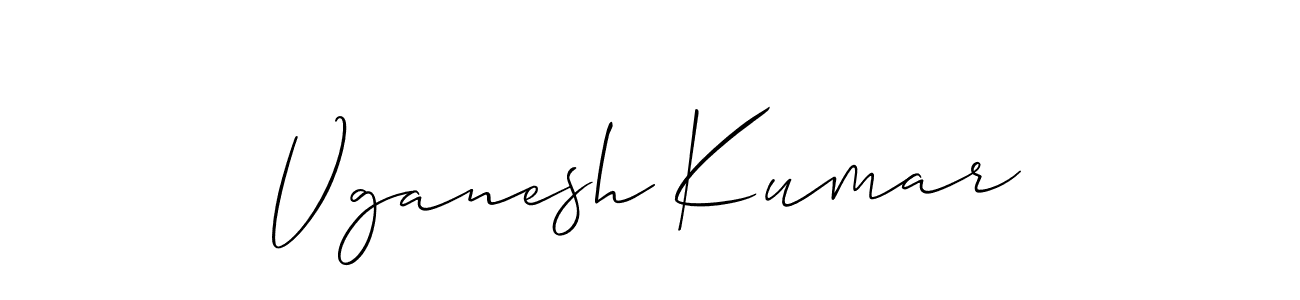 Design your own signature with our free online signature maker. With this signature software, you can create a handwritten (Allison_Script) signature for name Vganesh Kumar. Vganesh Kumar signature style 2 images and pictures png