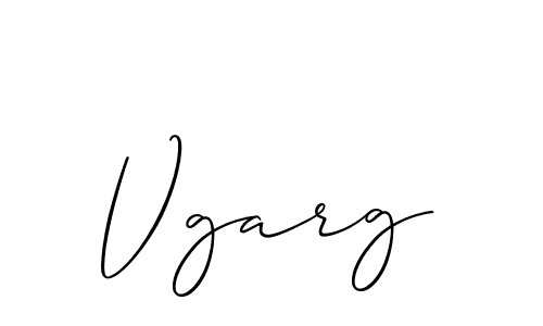 How to make Vgarg signature? Allison_Script is a professional autograph style. Create handwritten signature for Vgarg name. Vgarg signature style 2 images and pictures png