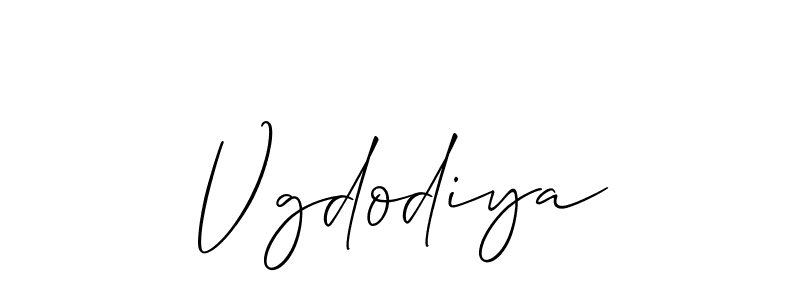 The best way (Allison_Script) to make a short signature is to pick only two or three words in your name. The name Vgdodiya include a total of six letters. For converting this name. Vgdodiya signature style 2 images and pictures png
