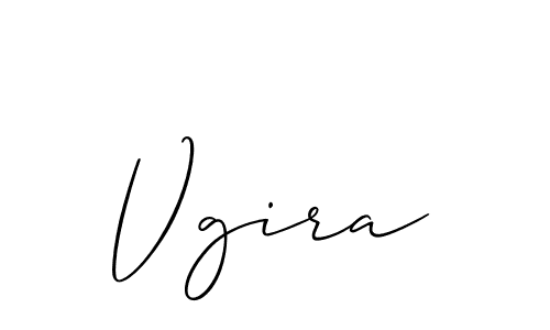 How to make Vgira signature? Allison_Script is a professional autograph style. Create handwritten signature for Vgira name. Vgira signature style 2 images and pictures png