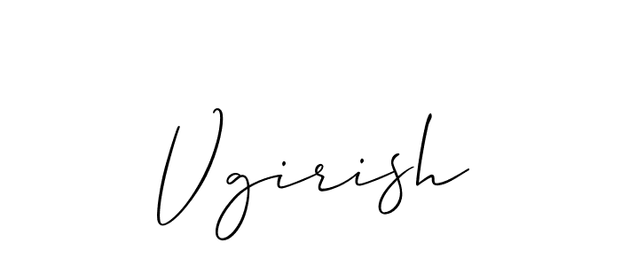 Also we have Vgirish name is the best signature style. Create professional handwritten signature collection using Allison_Script autograph style. Vgirish signature style 2 images and pictures png