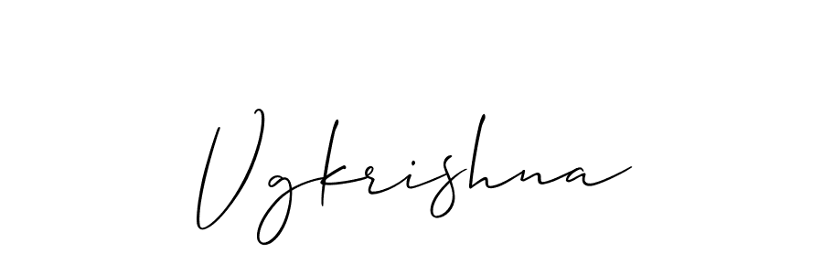 The best way (Allison_Script) to make a short signature is to pick only two or three words in your name. The name Vgkrishna include a total of six letters. For converting this name. Vgkrishna signature style 2 images and pictures png