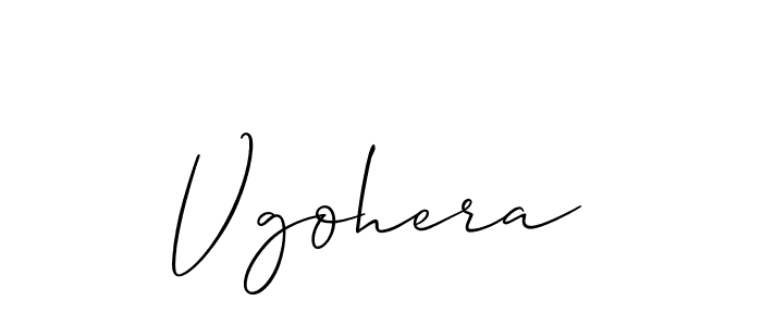 How to make Vgohera signature? Allison_Script is a professional autograph style. Create handwritten signature for Vgohera name. Vgohera signature style 2 images and pictures png