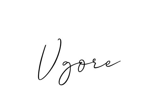 Also You can easily find your signature by using the search form. We will create Vgore name handwritten signature images for you free of cost using Allison_Script sign style. Vgore signature style 2 images and pictures png